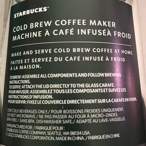 Starbucks Black Cold Brew Coffee Maker